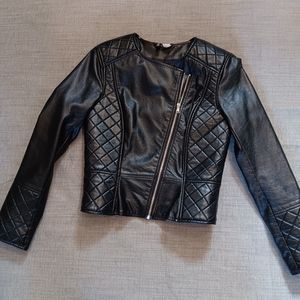 *SPRING SALE* Divided faux leather moto jacket womens size 6.